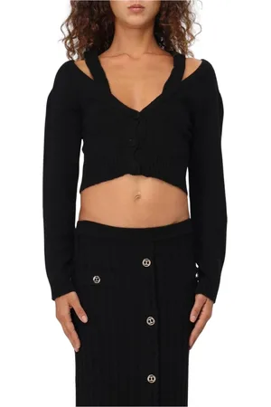 Twin-Set Femme, Pulls, Noir, Taille: 42 FR Ensemble Cardigan Jupe Élégant