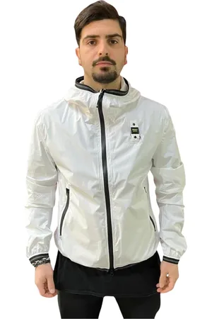 Blauer Homme, Vestes, Blanc, Taille: L Vestes Courtes Rayées