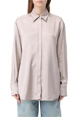 Golden Goose Femme, Blouses et Chemises, Rose, Taille: ONE Size Chemise Satin Rose, Style Élégant
