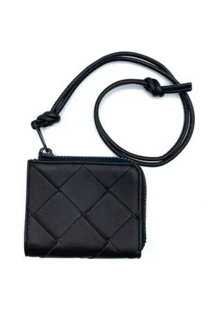 Bottega Veneta Homme, Pre-owned, Noir, Taille: ONE Size Pre-owned Cuir petite-maroquinerie