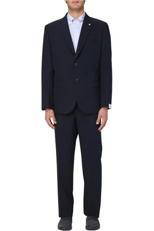 Manuel Ritz Homme, Costumes, Bleu, Taille: 2XL Costume Bleu Classique Deux Boutons