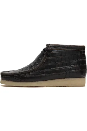 Clarks Homme, Chaussures, Noir, Taille: 43 EU Wallabee Boot Crocodile Distress