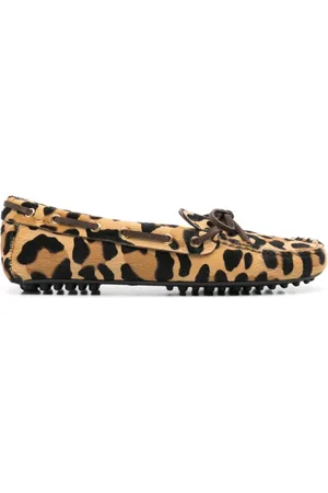 CAR SHOE Femme, Chaussures, Brun, Taille: 36 EU Chaussures Plates Marron à Imprimé Léopard