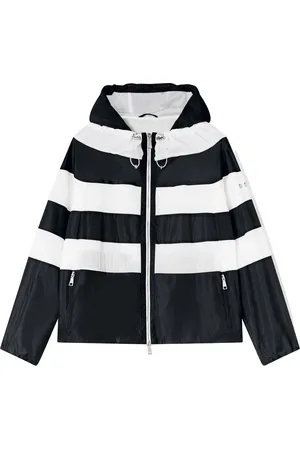 add Femme, Vestes, Noir, Taille: 34 FR Veste Coupe-Vent à Rayures en Nylontaf