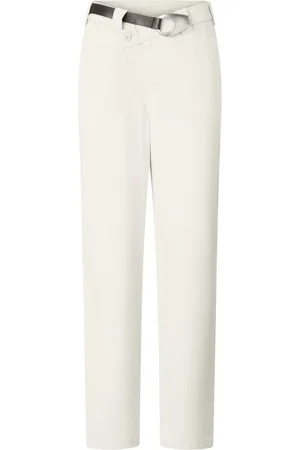 Pinko Femme, Pantalons, , Taille: 34 FR Pantalon Bianco Coupe Élégante 100% Coton