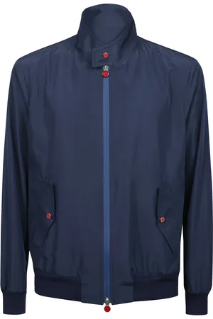 Kiton Homme, Vestes, Bleu, Taille: L Veste en nylon avec poches latérales