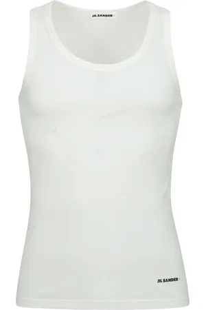 Jil Sander Femme, Tops, Blanc, Taille: 42 FR Débardeur Blanc Style Minimaliste de Luxe