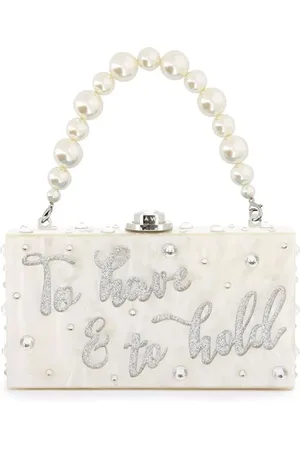 SOPHIA WEBSTER Femme, Sacs, Blanc, Taille: ONE Size Pochette Blanche en Cristal