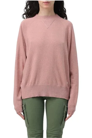 Woolrich Femme, Pulls, Rose, Taille: 38 FR Pull rose en cachemire à col rond