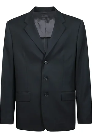 Maison Margiela Homme, Vestes, Noir, Taille: M Blazer réversible avec fermeture boutonnée sur le devant