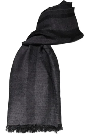 Gianfranco Ferré Unisex, Accessoires, Gris, Taille: ONE Size Écharpe Gris Foncé en Laine Motif