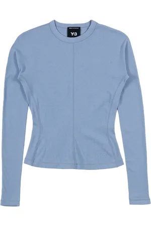 adidas Femme, Tops, Bleu, Taille: 36 FR T-shirt Ajusté à Manches Longues