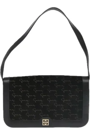Givenchy Femme, Pre-owned, Noir, Taille: ONE Size Pre-owned Daim sacs-ports-paule