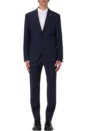 Manuel Ritz Homme, Costumes, Bleu, Taille: 2XL Élégant Costume Bleu DeuxBoutons