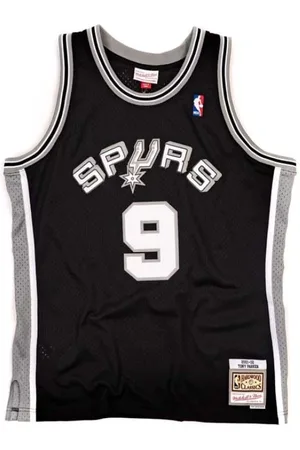 Mitchell & Ness Homme, Sport, Noir, Taille: L San Antonio Spurs Swingman Jersey
