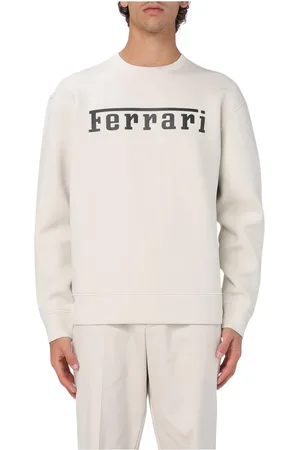 FERRARI Homme, Sweatshirts et sweats à capuche, , Taille: S Pull de luxe à col rond avec bordures côtelées