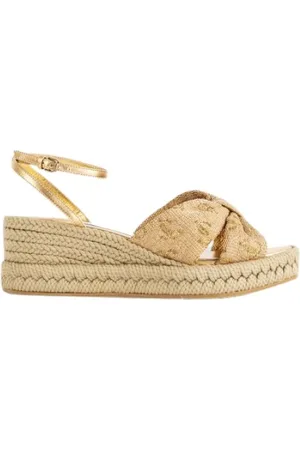 Jimmy Choo Femme, Chaussures, , Taille: 38 1/2 EU Sandales dorées Aella 60