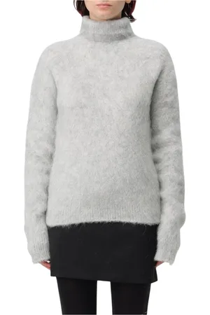 Sportmax Femme, Pulls, Gris, Taille: 38 FR Pull à Col Roulé en Mohair Camel
