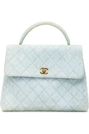 CHANEL Femme, Pre-owned, Bleu, Taille: ONE Size Pre-owned Denim sacs-main