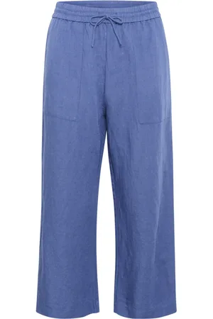 Part Two Femme, Pantalons, Bleu, Taille: 46 FR Eniolas Lin-viscose