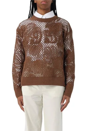 Max Mara Femme, Pulls, Brun, Taille: 36 FR Pull Blanc à Manches Longues en Tricot