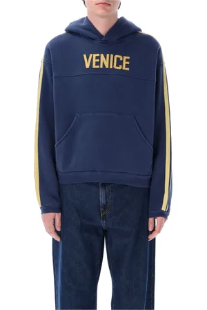 ERL Homme, Sweatshirts et sweats à capuche, Bleu, Taille: L Pull Bleu Venice Football Sweat à capuche