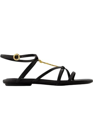 Jacquemus Femme, Chaussures, Noir, Taille: 37 EU Sandales en cuir noir