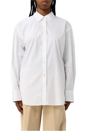 THEORY Femme, Blouses et Chemises, Blanc, Taille: 42 FR Chemise Blanche Classique en Popeline