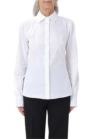 Dolce & Gabbana Femme, Blouses et Chemises, Blanc, Taille: 42 FR Chemise Blanche Popeline Style Élégant