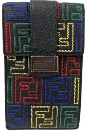 Fendi Femme, Pre-owned, Noir, Taille: ONE Size Pre-owned Cuir sacs-fendi