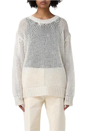 Jil Sander Femme, Pulls, Blanc, Taille: 40 FR Pull en Coton Blanc