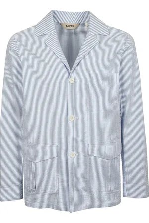 Aspesi Homme, Vestes, Bleu, Taille: L Veste bleue à bouton unique