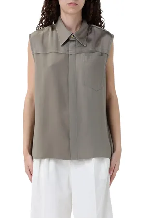 Ami Femme, Blouses et Chemises, Gris, Taille: 36 FR Chemisier Sans Manches Gris