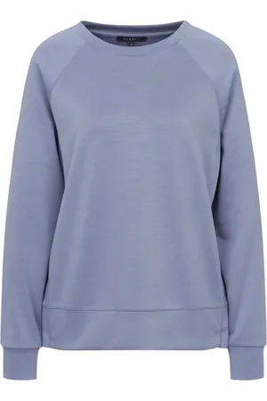 Bugatti Femme, Sweatshirts et sweats à capuche, Bleu, Taille: 42 FR Pull de Style Sportif avec Fermeture Éclair Latérale