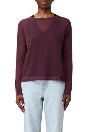 Pinko Femme, Tops, Rouge, Taille: 42 FR Pull en Tricot Bordeaux