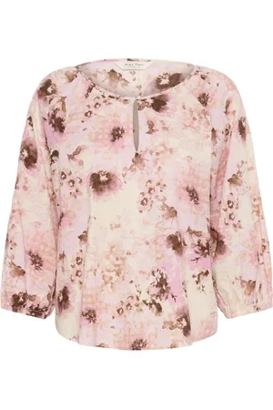 Part Two Femme, Blouses et Chemises, Rose, Taille: 44 FR Chemisier Rose Nectar Fleur Épars