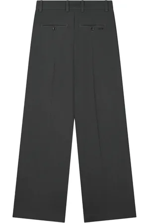 OLAF HUSSEIN Femme, Pantalons, Gris, Taille: 38 FR Pantalon large sur mesure Gris foncé Heather