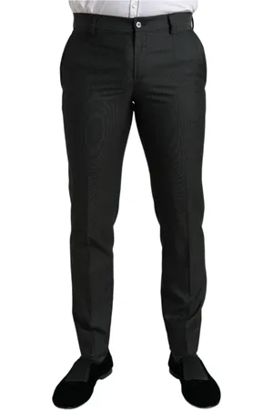 Dolce & Gabbana Homme, Pantalons, Gris, Taille: M Pantalon Skinny Élégant Gris Foncé