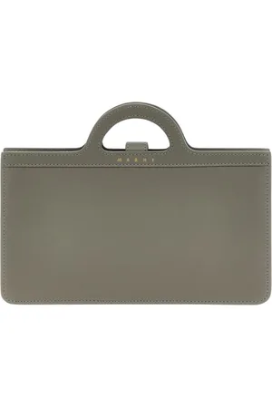 Marni Femme, Sacs, Gris, Taille: ONE Size Sac à main en cuir gris