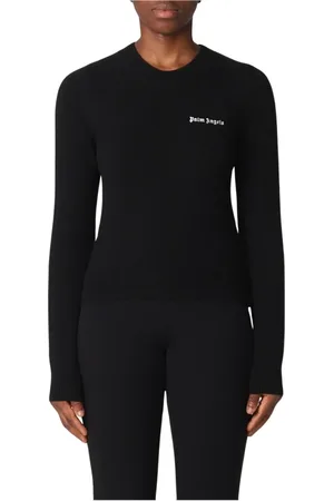 Palm Angels Femme, Pulls, Noir, Taille: 40 FR Chic Pull en Nylon Noir