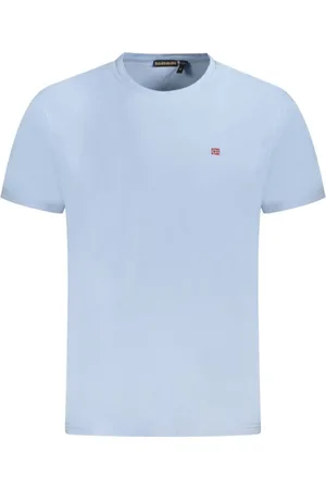 Napapijri Homme, Tops, Bleu, Taille: L T-shirt Homme en Coton Bleu Clair
