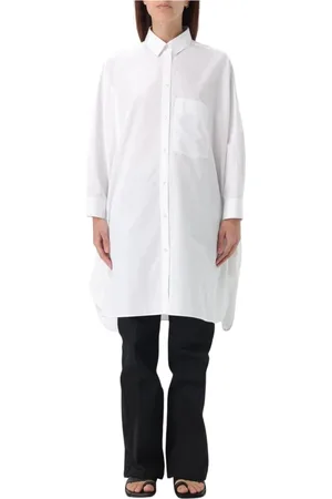 Jil Sander Femme, Blouses et Chemises, Blanc, Taille: 36 FR Chemise Popeline Blanche