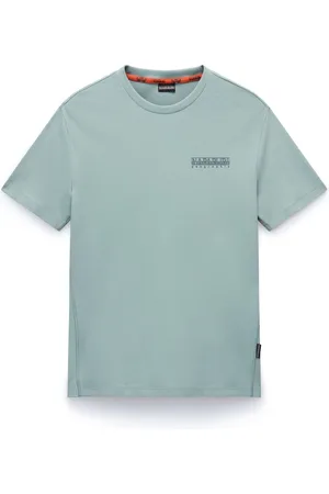 Napapijri Homme, Tops, Bleu, Taille: S T-shirt en Coton à Manches Courtes