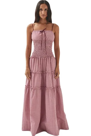 ALOHAS Femme, Robes, Rouge, Taille: 40 FR Robe à Carreaux Bordeaux Masami