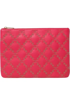 Elisabetta Franchi Femme, Sacs, Rose, Taille: ONE Size Pochette Géométrique Fuchsia