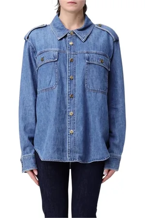 Michael Kors Femme, Blouses et Chemises, Bleu, Taille: 42 FR Chemise Denim Classique