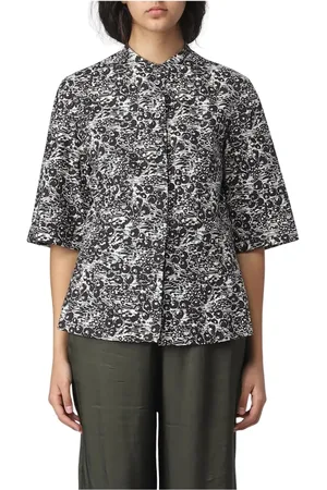 Aspesi Femme, Blouses et Chemises, Noir, Taille: 36 FR Chemise Élégante en Coton Floral