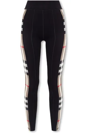 Burberry Femme, Pantalons, Noir, Taille: 42 FR Leggings à carreaux ‘Madden’
