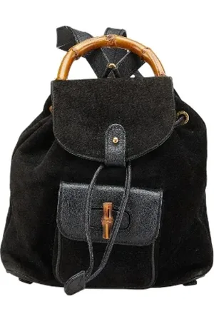 Gucci Femme, Pre-owned, Noir, Taille: ONE Size Pre-owned Cuir sacs-dos