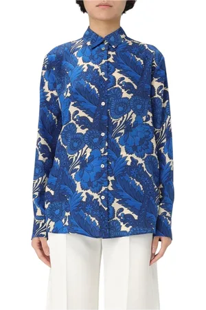 Etro Femme, Blouses et Chemises, Bleu, Taille: 36 FR Chemise Blanche Classique avec Col